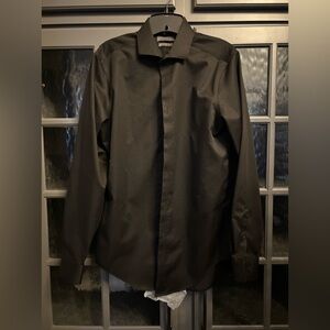 Calvin Klein Slim Fit Non Iron Black Dress Shirt